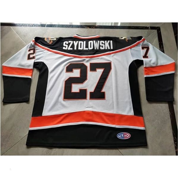 

nc74 custom hockey jersey men youth women vintage fort wayne 27 shawn szydlowski high school size s-6xl or any name and number jersey, Black