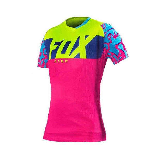 

2021 motocross jersey mtb downhill jeresy cycling mountain bike maillot ciclismo quick dry aykw fox woman s, White