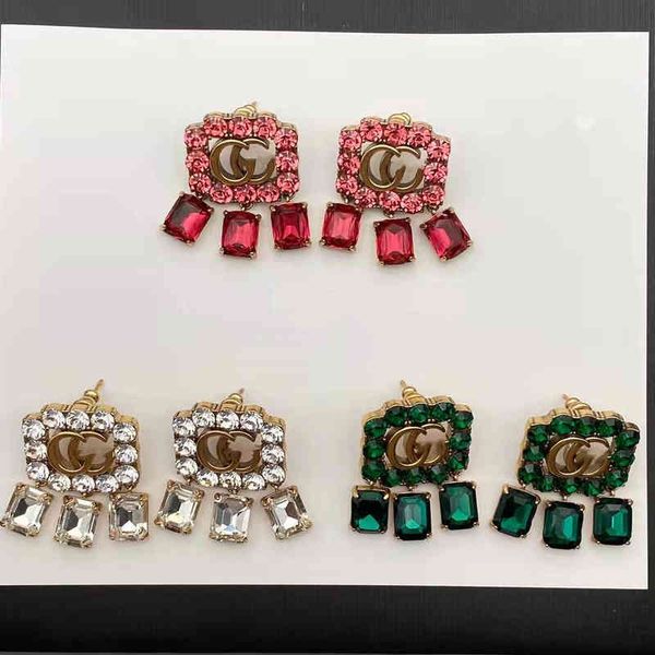 

2022 factory wholesale new tricolor tassel advanced earrings tgqt, Golden