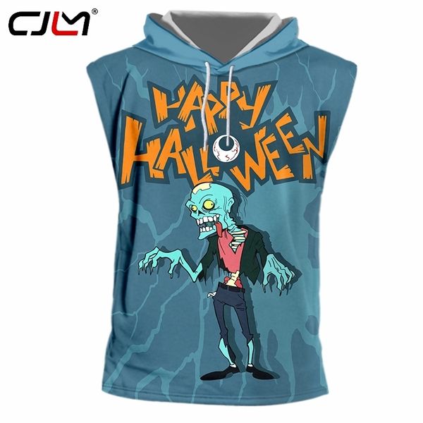 Mode Halloween Mann Zombie Kapuzen Tank Top Street Wear Verkauf Weste 6XL Herren 3D gedruckte Kleidung 220623