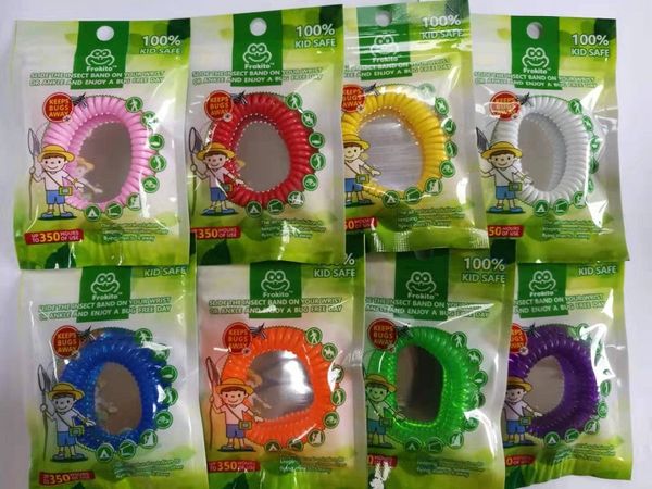 Bracciale repellente per zanzare anti-prurito con crema gel Olio essenziale Bobina elastica estensibile Bracciale a spirale per polso Anello telefonico Catena Anti-zanzara 5000 pezzi