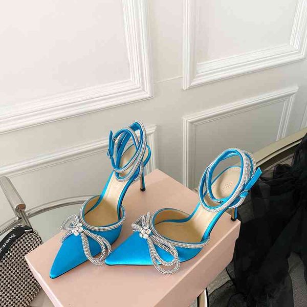 

dress shoes satin bowtie pumps crystal embellished bridesmaid shoes evening stiletto heels women heeled luxury designers ankle strap yo8r, Black