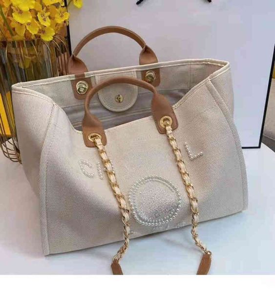 

c xiang jia 2022new women's bag pearl embroidery beach shoulder bag handbag