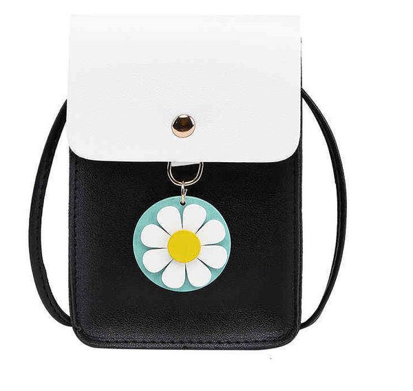 Damen-Handy-Null-Geldbörse, koreanische Blumen-Umhängetasche, modische einfache diagonale Tasche, kleine Tasche 000 082