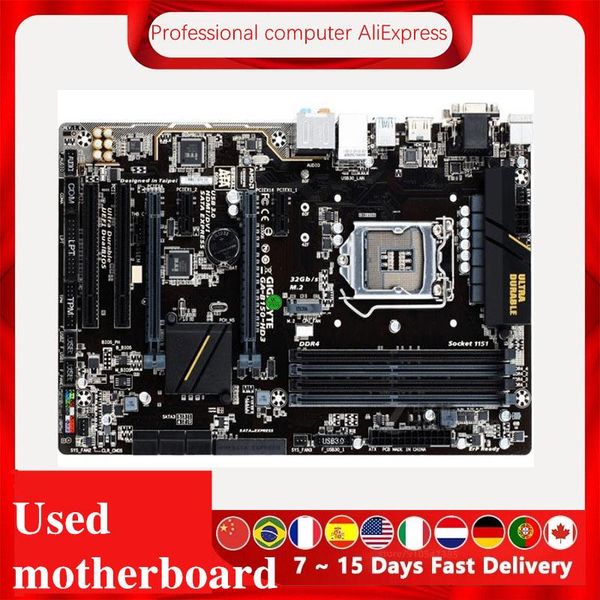 Placas-mãe para gigabyte GA-B150-HD3 B150-HD3 PROJETO MOMINA DE MANACEDIMENTO B150M B150 DDR4 LGA 1151 ORIGINAL Usado MinanteboardMotherboards