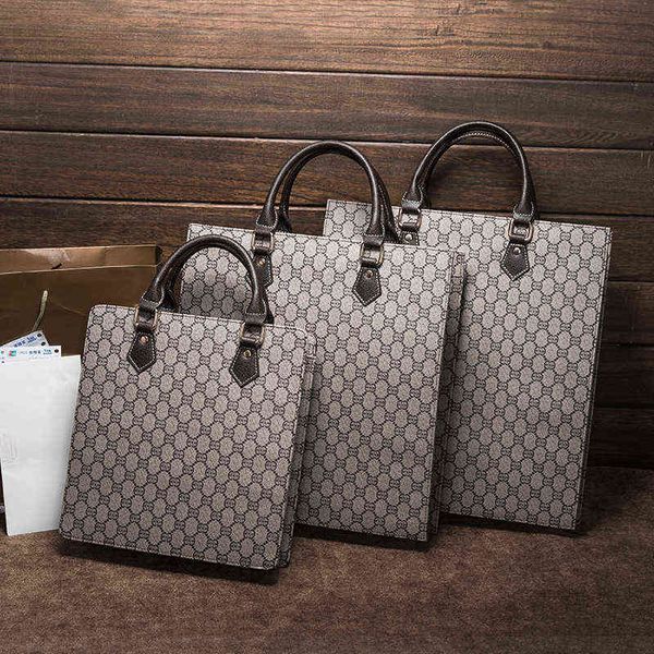 

straight business briefcase a4 folder business bag vertical portable men's handbag 220718