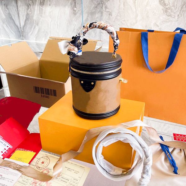 

m43986 cannes handbags women classic shoulder bags designers purse lock clasp leather bucket totes crossbody bag fashion lady leather cylind