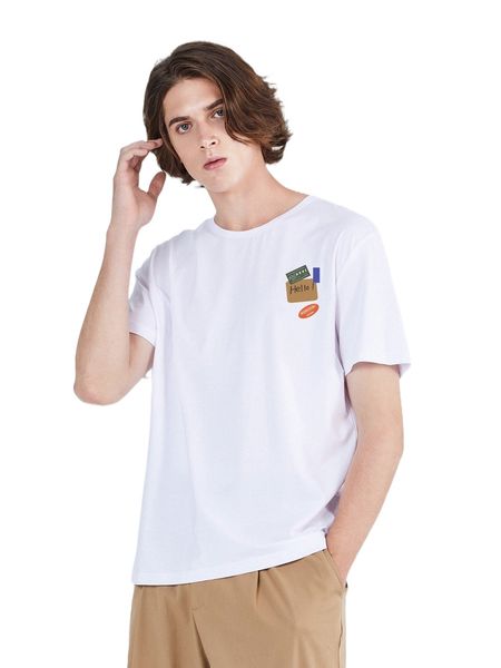 

men letter graphic tee w3cc#, White;black