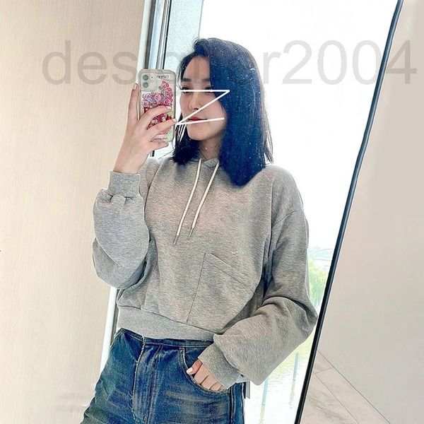 

women's hoodies & sweatshirts designer fashion casual hooded drawstring 22 early autumn new embroidered grey loose small man pullover 4, Black