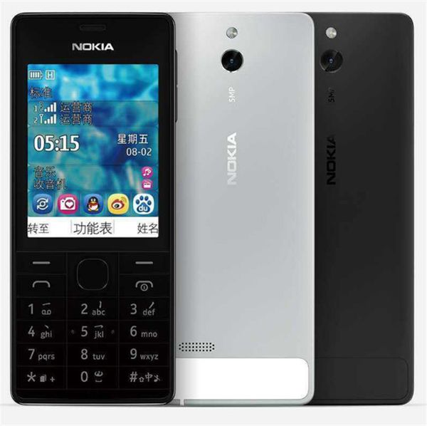 Telefones celulares reformados Nokia 515 2G GSM Card Single for Old Man Camera