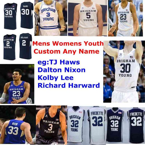 

byu cougars jerseys connor harding jersey jimmer fredette wyatt lowell zac seljaas college basketball jerseys navy mens rare custom stitched, Black
