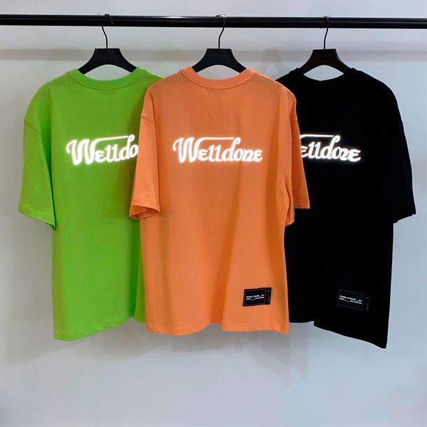 

summer 3m reflective short-sleeved t-shirt men women round neck t shirts fashion casual tees, Black;brown