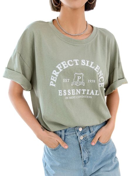 

dazy letter graphic drop shoulder tee s6wq#, White