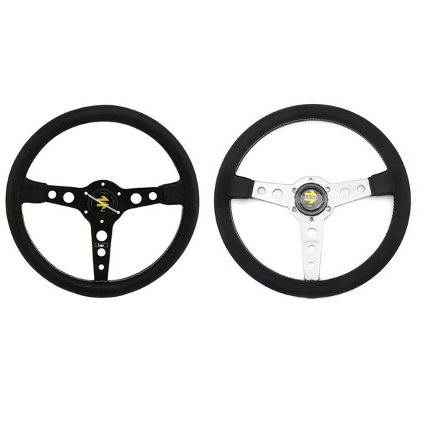 14 pollici 350mm Prototipo Style pu Pelle Racing Sport Suede / PVC Pelle Flat Drift Modifica auto Rally Sport Gioco simulato Volante Universale Nave libera