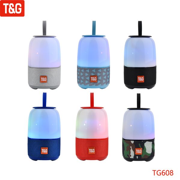 TG608 LED-Blitz Licht Bluetooth Lautsprecher Tragbare Mini Drahtlose Lautsprecher Im Freien Wasserdichte Subwoofer Musik Box Lautsprecher