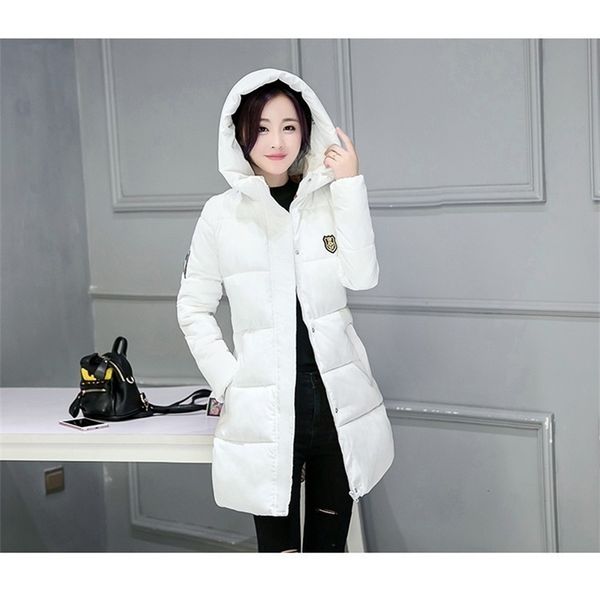 

long parkas female women winter coat thickening cotton winter jacket womens outwear parkas for women winter outwear 201126, Black
