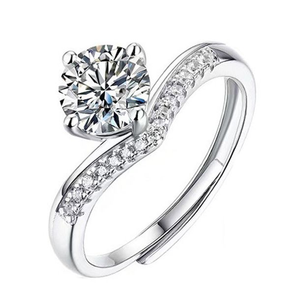 1 Karat 6,5 mm zertifizierter Moissanit-Ring aus 18 Karat Gelbgold, Ring für Damen, Doppel-Halo-Lab-Diamant-Ehering, 100 % S925-Silber