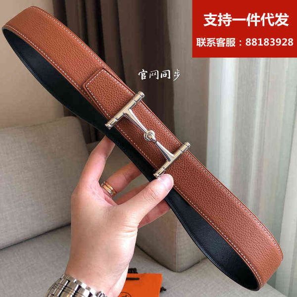 

designer herme belts emmas mens belt h letter doublesided belt can be used as fashion trend leisure business belt, Black;brown