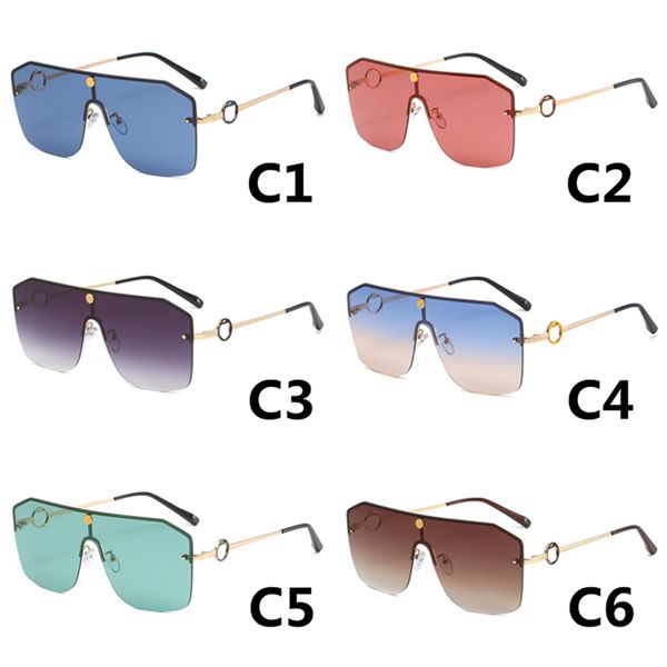 

oversized square sunglasses for women rimless siamese gradient sun glasses men designer shades retro uv400 protection, White;black