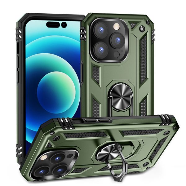 Case di telefono magnetico per iPhone 14 13 Pro Max Military Grade resistente agli shock con supporto per supporto per auto magnetiche