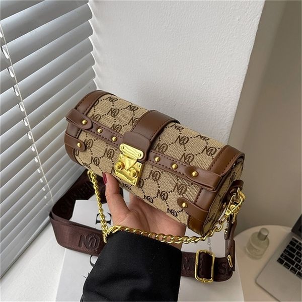

french chain summer fashion texture messenger cylinder 75% off factory sales