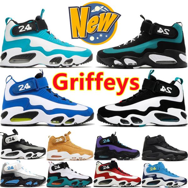 

mens penny hardaway griffeys 1 basketball shoes freshwater varsity black metallic purple venom sweetest swing vote for griffey aquamarine me