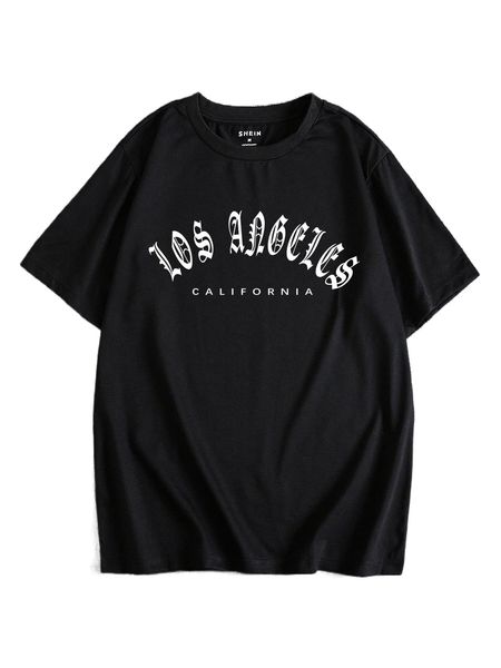 

men letter graphic tee p1wf#, White;black