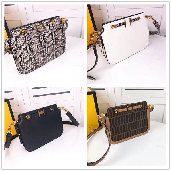 Luxus -Marken -Umhängetaschen Taschen Handtasche Geldbörsen Touch Python Print Leder Zwei Innenfächer Frauen Umhängetasche KFP6