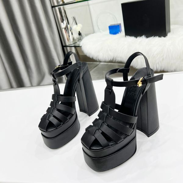 

designer women's summer shoes high heels la medusa mules sandals pointed platform heel ladies fashion chain bridal versityace wedding s, Black