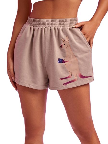 

x rikibeztiki kangaroo print shorts q39g#, White;black