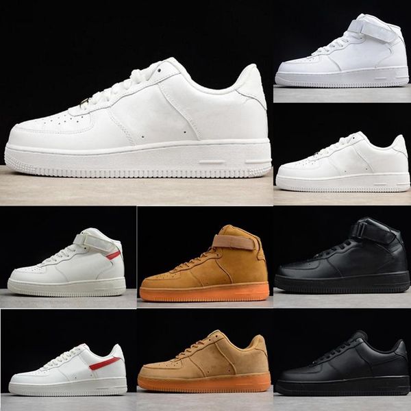 

forces 1 low mens running shoes 1s triple white classic utility black red wheat high shadow pistachio frost pastel men womens us5.5-11