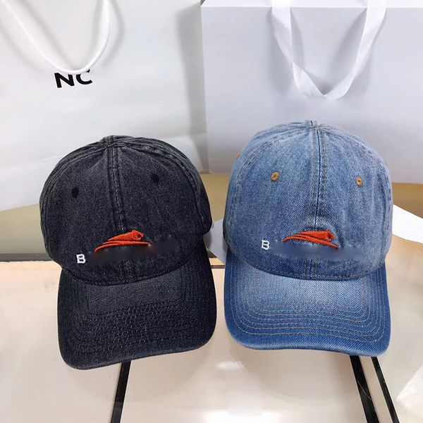 Cappellini da baseball da strada in denim Cappelli firmati Hip Hop per uomo e donna Sport all'aria aperta Viaggi Cappelli da sole di marca di alta qualità