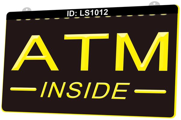 

ls1012 atm inside lure light sign led 3d engraving wholesale retail