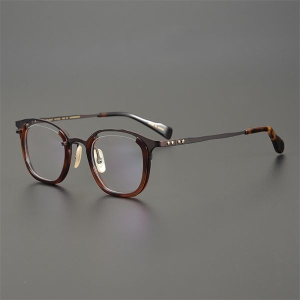 

60% outlet online store hand made pure titanium glasses masahiro with myopia fashion glasses frame, White;black