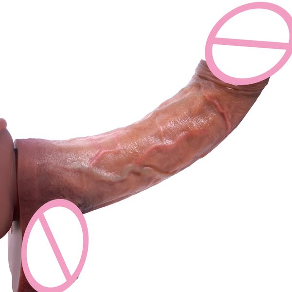 Massagem 22 cm de silicone realista vibrador grande brinquedo sexual para mulheres com glande grossa dong de verdade com poderoso galo rígido