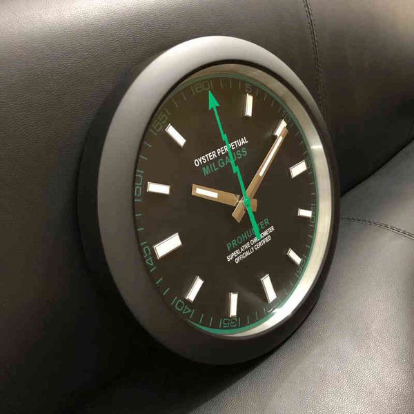 

luxury design wall clock modern horloge murale milgauss quartz super silent movement g220512