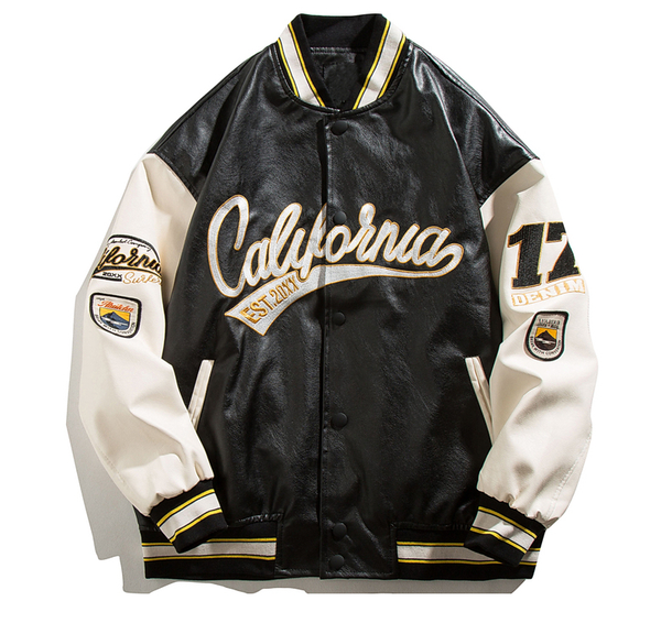 

men's jackets spring autumn retro letter embroidery motorcycle bomb street couple baseball uniform casual loose jacketmen's, Black;brown