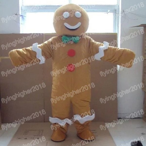 Hallowee Gingerbread Man Mascot Costume Cartoon Anime personaggio a tema Carnevale Abito unisex per adulti Abito da festa di fantasia di Natale