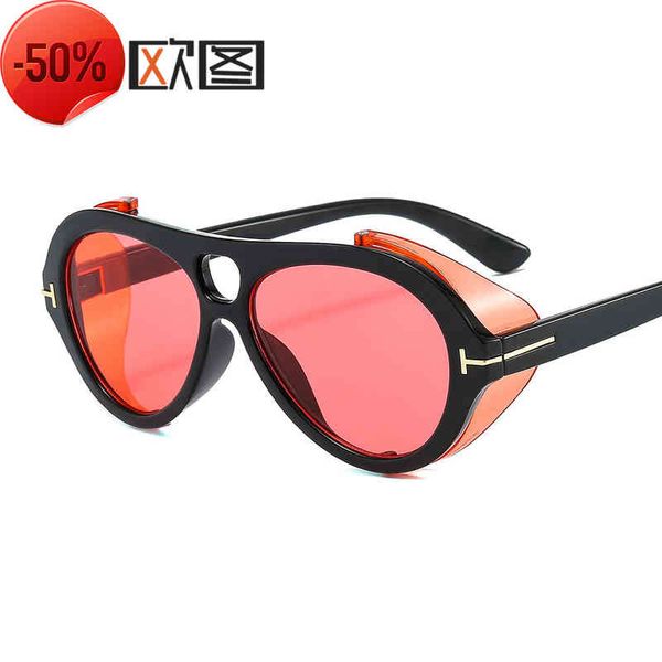 

punk style new t-shaped decorative sunglasses men's and women's fashion sunglasses glassesthe factory directly, White;black