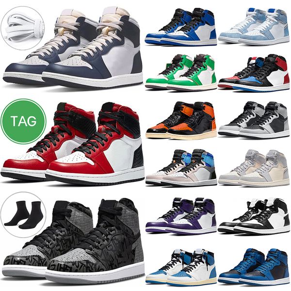 

1s men women high og basketball shoes pine green stain black toe royal military blue jumpman1 outdoor mens sports good trainer sneakers