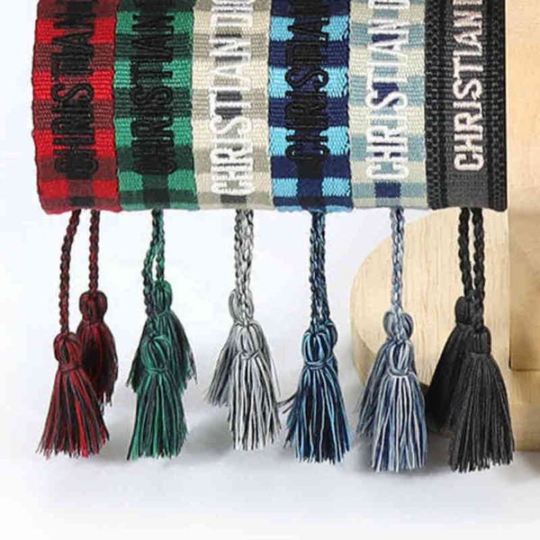 

friendship brand fashion charm bracelets bangles women men adjustable embroidery tassel bangle couple braided jewelry designer woven fabrics, Golden;silver