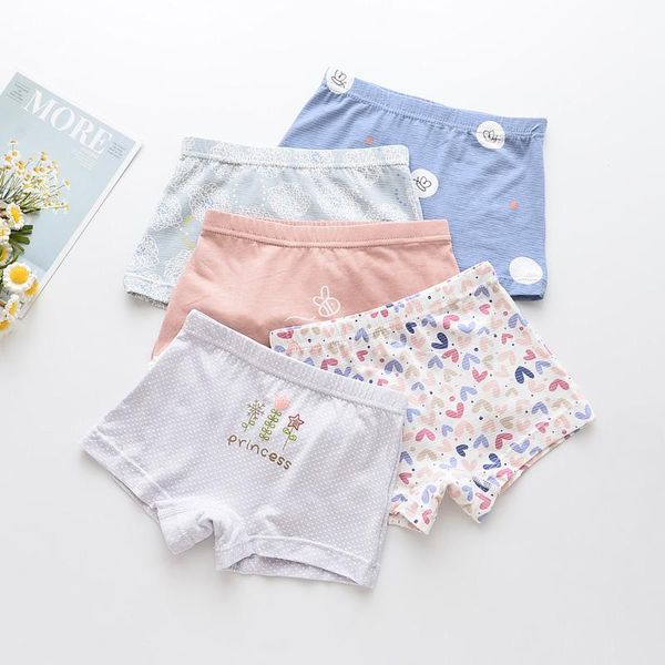 

panties 5pcs/lot girls cotton boxer briefs shorts underpants children's kids underwear for 2-14 years gu202, Camo
