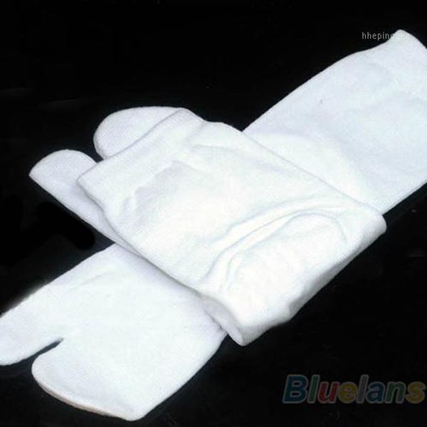 Оптовые - Унисекс японские кимоно Гета-засорение Flop Split Toe White Cotton Tabi Soks