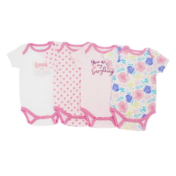 Summer Baby Pagliaccetti Volpe a strisce Albero di cocco Motivo floreale Tute per bambini Maniche lunghe Maniche corte Pagliaccetto per bambini Abbigliamento 1077 E3