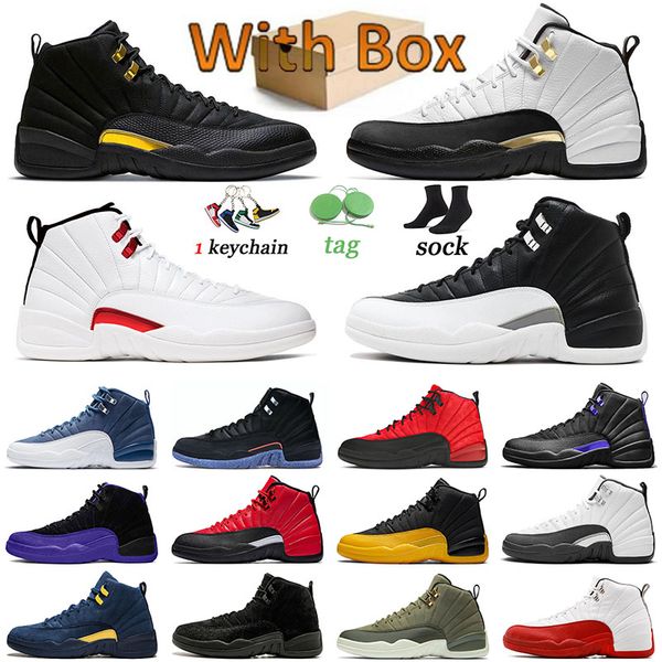 

12 xii jumpman basketball shoes low easter 12s playoffs flu game black taxi designer sneakers utility grind twist stone blue men trainers