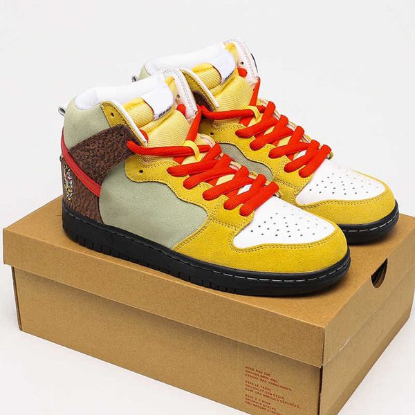 

men women color skates high kebab basketball shoes luxury designer fashion boys and girls running casual sneakers with original, Black