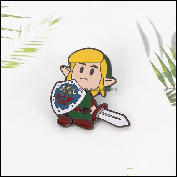 

pinsbrooches jewelry creativity game enamel pin brooch backpack collar hat badge women men lapel gifts drop delivery 2021 dh2zt, Gray