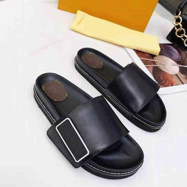 

slippers comfortable women's slippers single flat back fashion summer series, Black