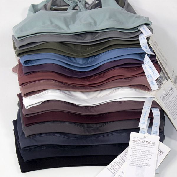 

lulu classic fashion bras align womens crop gym clothing for fitness female underwear yoga vest clothes girls sportswear woman bodice sports, Red;black