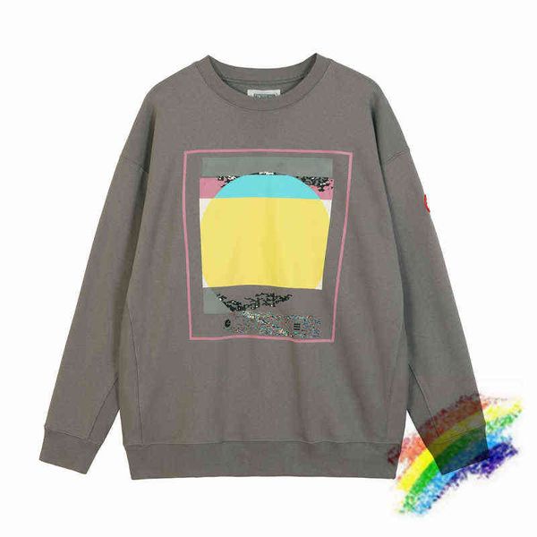 Übergroße Cavempt Ce Crewneck Männer Frau Hohe Qualität Vintage Abstrakte Malerei Sonnenuntergang Drucken Sweatshirts Cav Empt Hoodies T220721